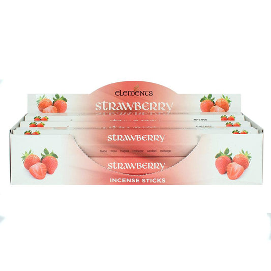 Set of 6 Packets of Elements Strawberry Incense Sticks - £8.5 - Elements 