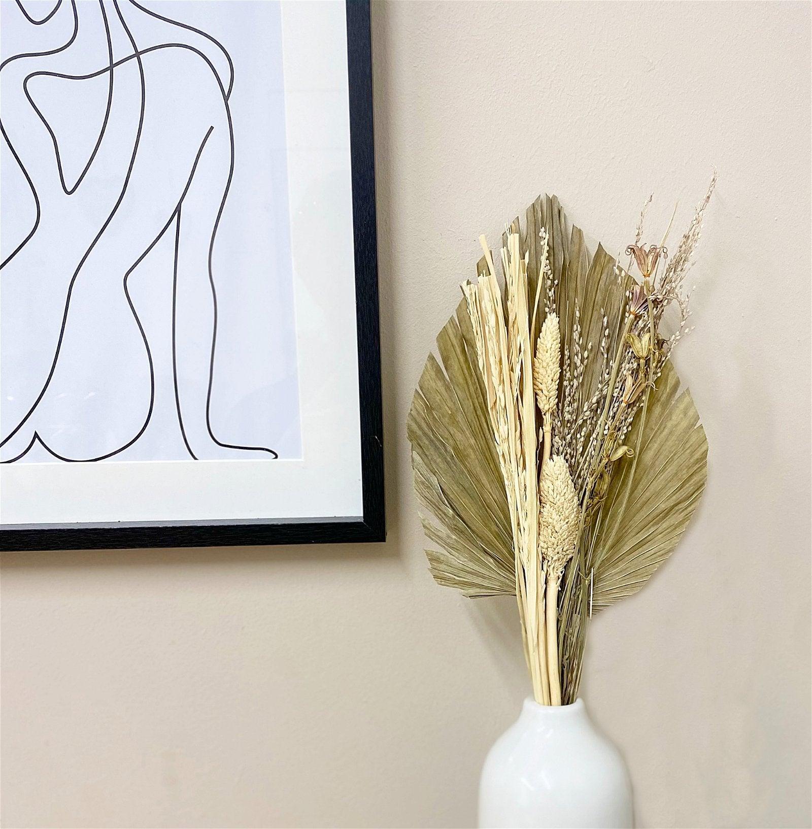 Set of Four Bouquets of Dried Grasses with Long Palm Spear - £47.99 - 