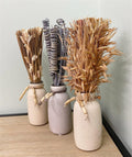 Set Of Three Dried Deco In Vases-Flower Sprays