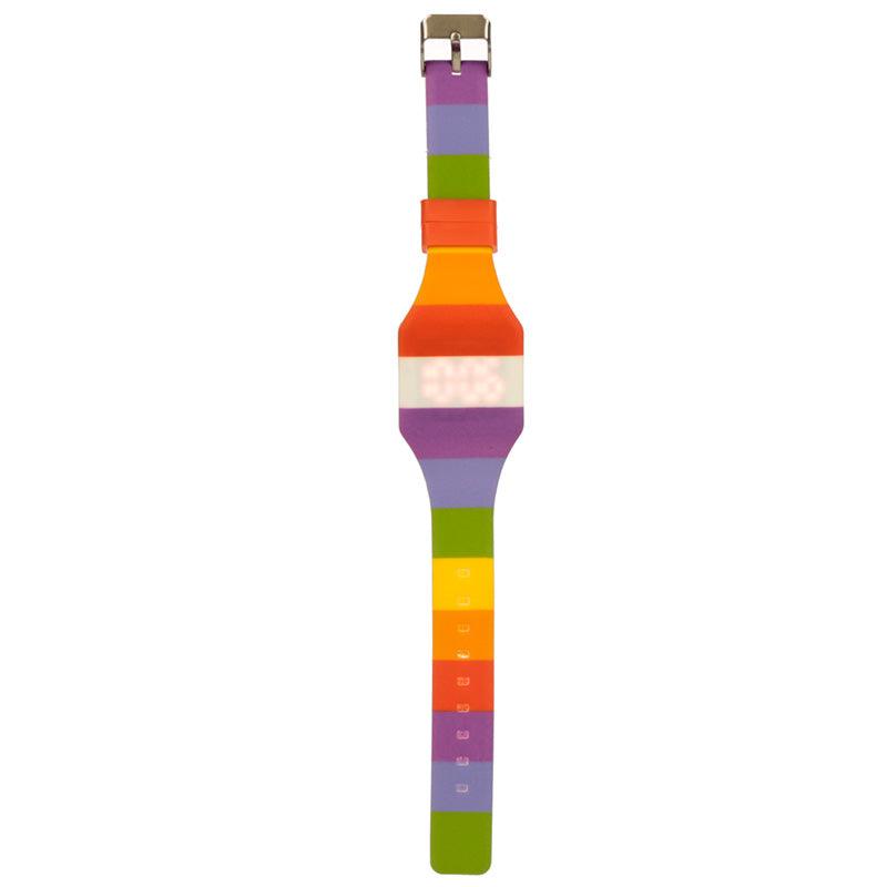 Silicone Digital Watch - Rainbow-