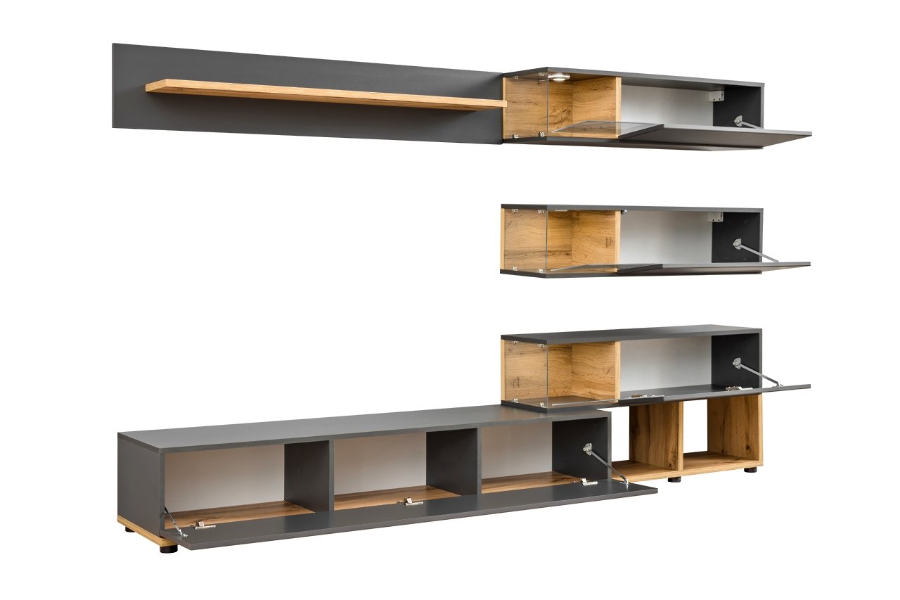 Silk in Anthracite Entertainment Unit-Wall Unit