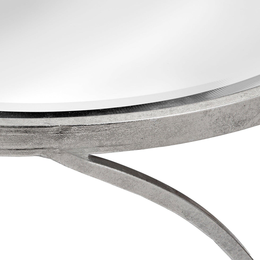 Silver Curved Design Set Of 2 Side Tables - £264.95 - Furniture > Tables > Side Tables 