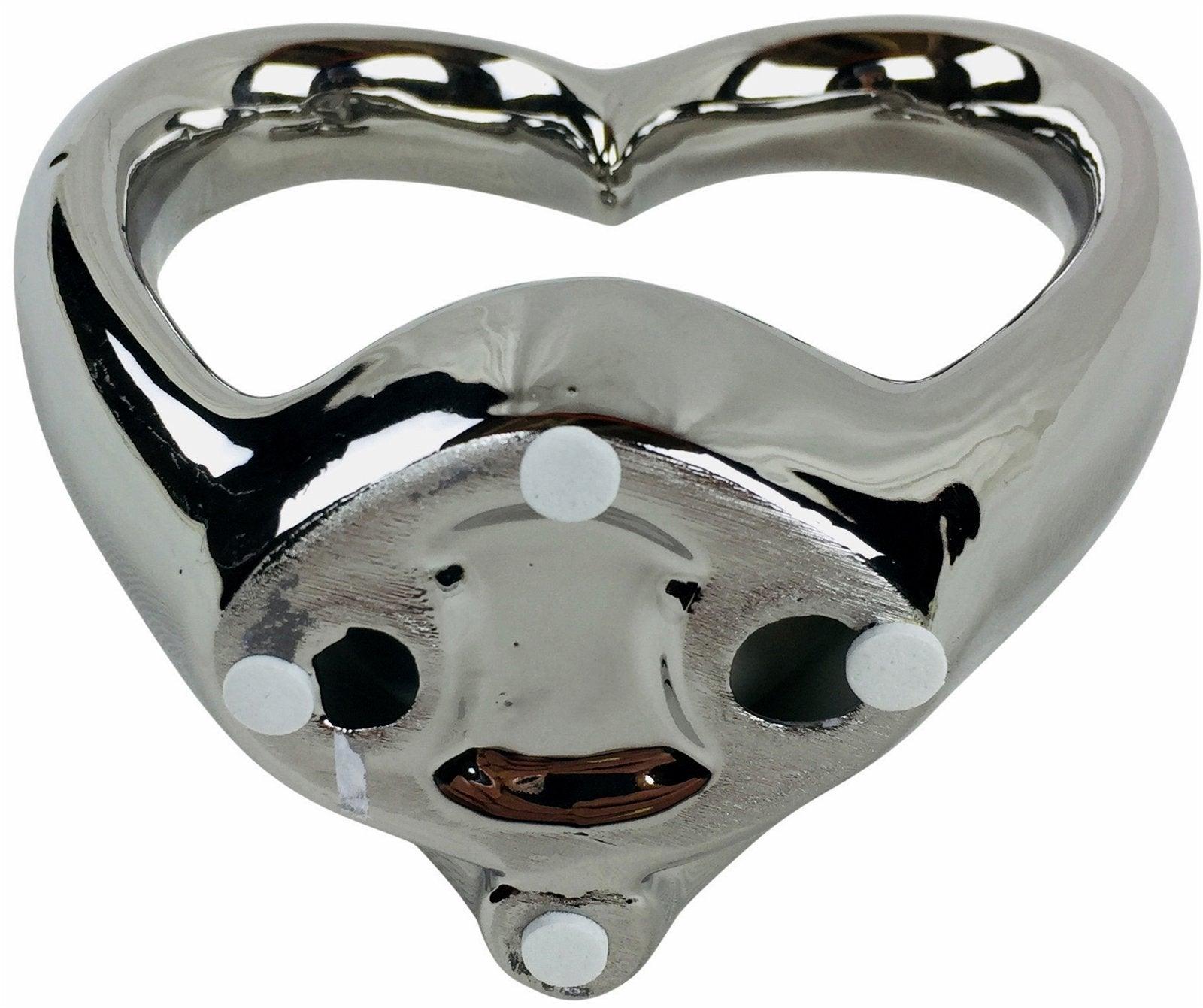 Silver Double Heart Tealight Holder-Tealight Holders