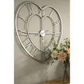Silver Heart Skeleton Wall Clock-Wall Clocks