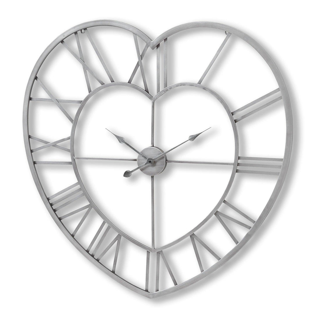 Silver Heart Skeleton Wall Clock - £149.95 - Wall Clocks 