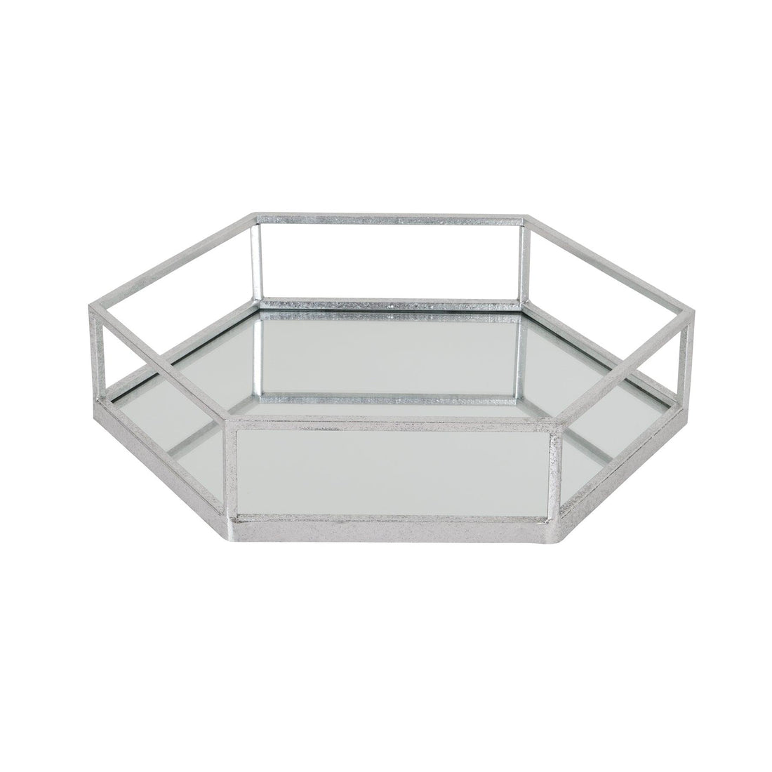 Silver Hexagon Set Of Two Trays - £139.95 - Gifts & Accessories > Trays 
