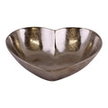 Silver Metal Heart Shaped Decorative Bowl-Bowls & Plates