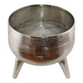 Silver Metal Planter/Bowl With Feet, 27cm - £88.99 - Planters, Vases & Plant Stands 