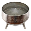 Silver Metal Planter/Bowl With Feet, 35cm - £146.99 - Planters, Vases & Plant Stands 