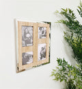 Silver & Wooden Multi Photo Frame-