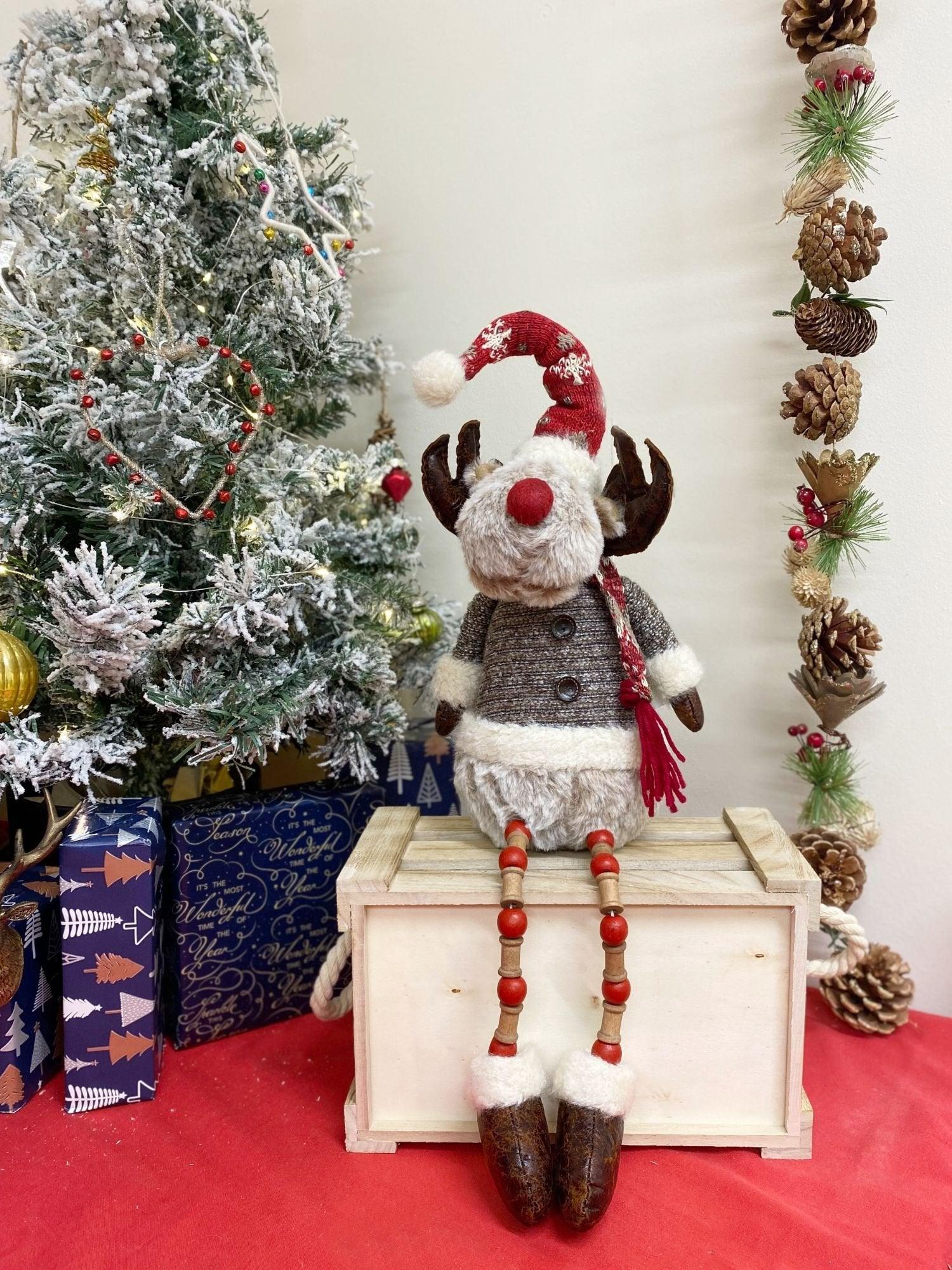 Sitting Reindeer With Dangly Legs-