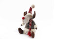 Sitting Reindeer With Knitted Coat-