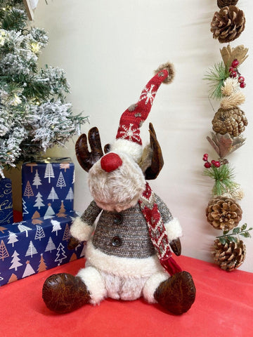 Sitting Reindeer With Knitted Coat - £29.99 - 