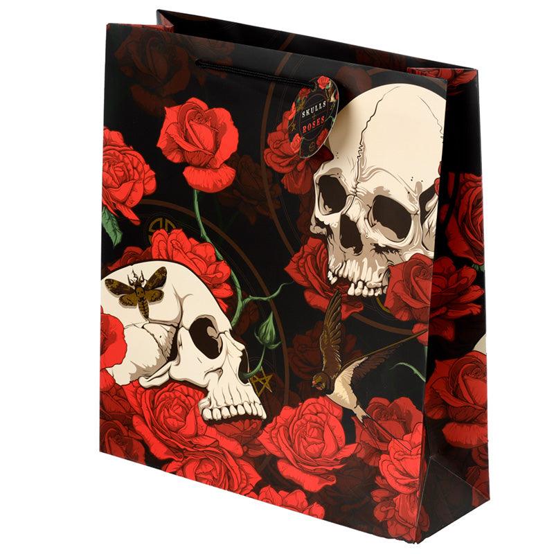Skulls and Roses Red Roses Extra Large Gift Bag - £6.0 - 