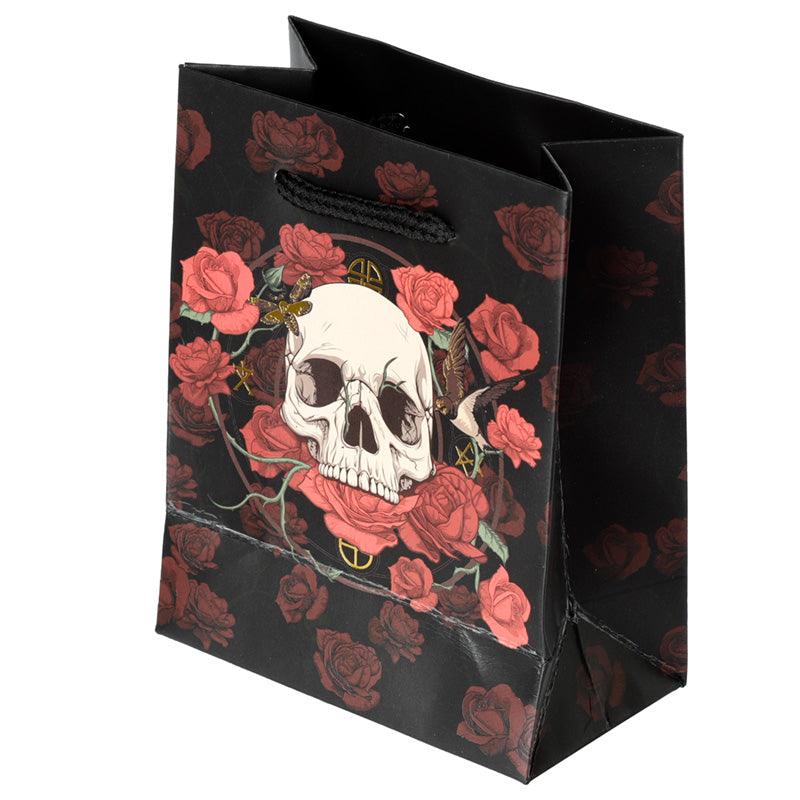 Skulls and Roses Red Roses Small Gift Bag - £5.0 - 