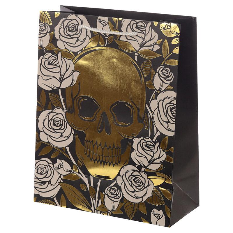 Skulls & Roses Metallic Large Gift Bag - £6.0 - 