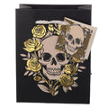 Skulls & Roses Metallic Small Gift Bag-