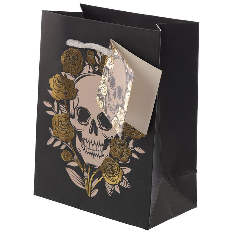 Skulls & Roses Metallic Small Gift Bag - £5.0 - 
