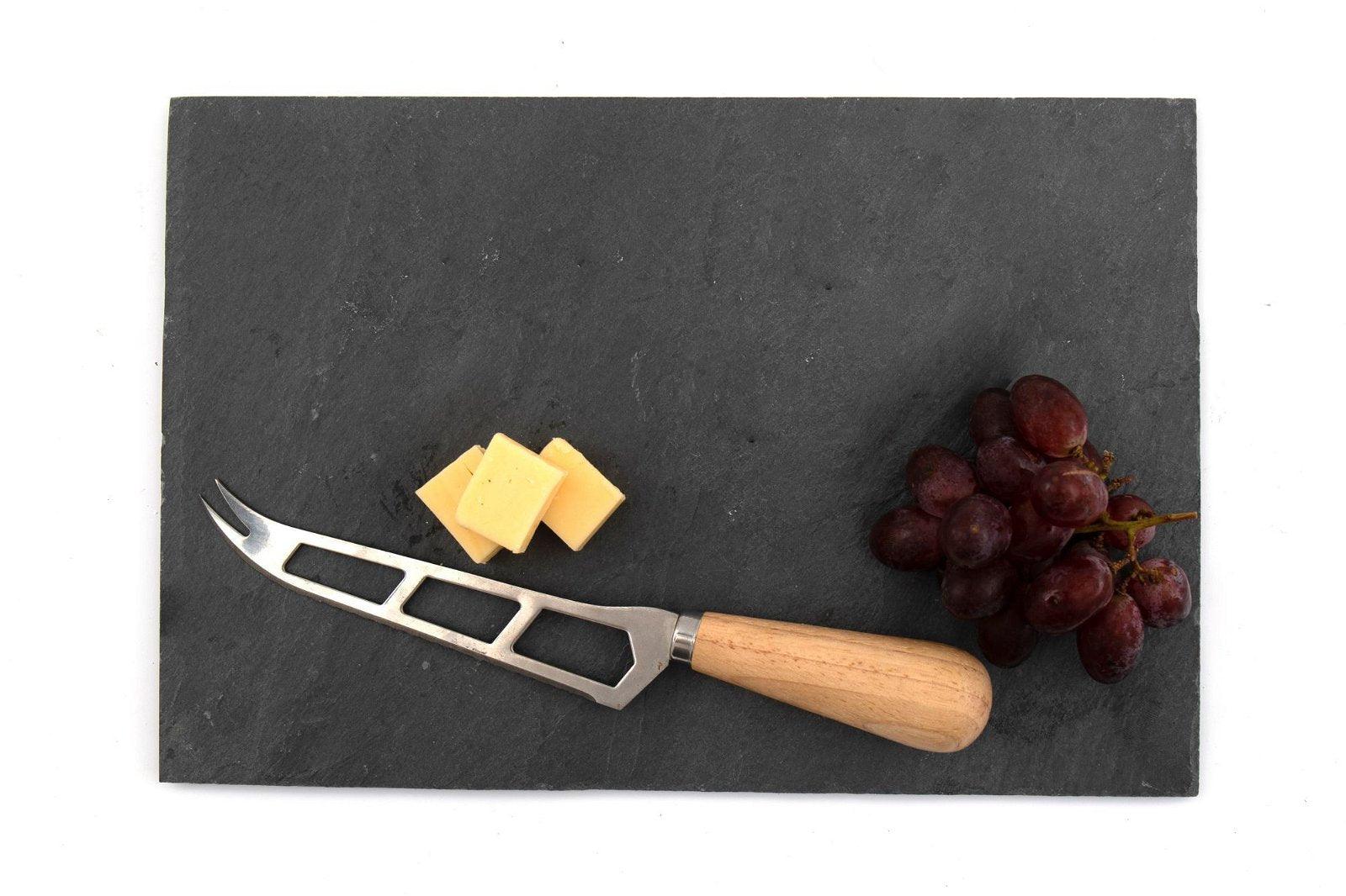 Slate Cheese Board Service Set & Knife 30cm-Trays & Chopping Boards