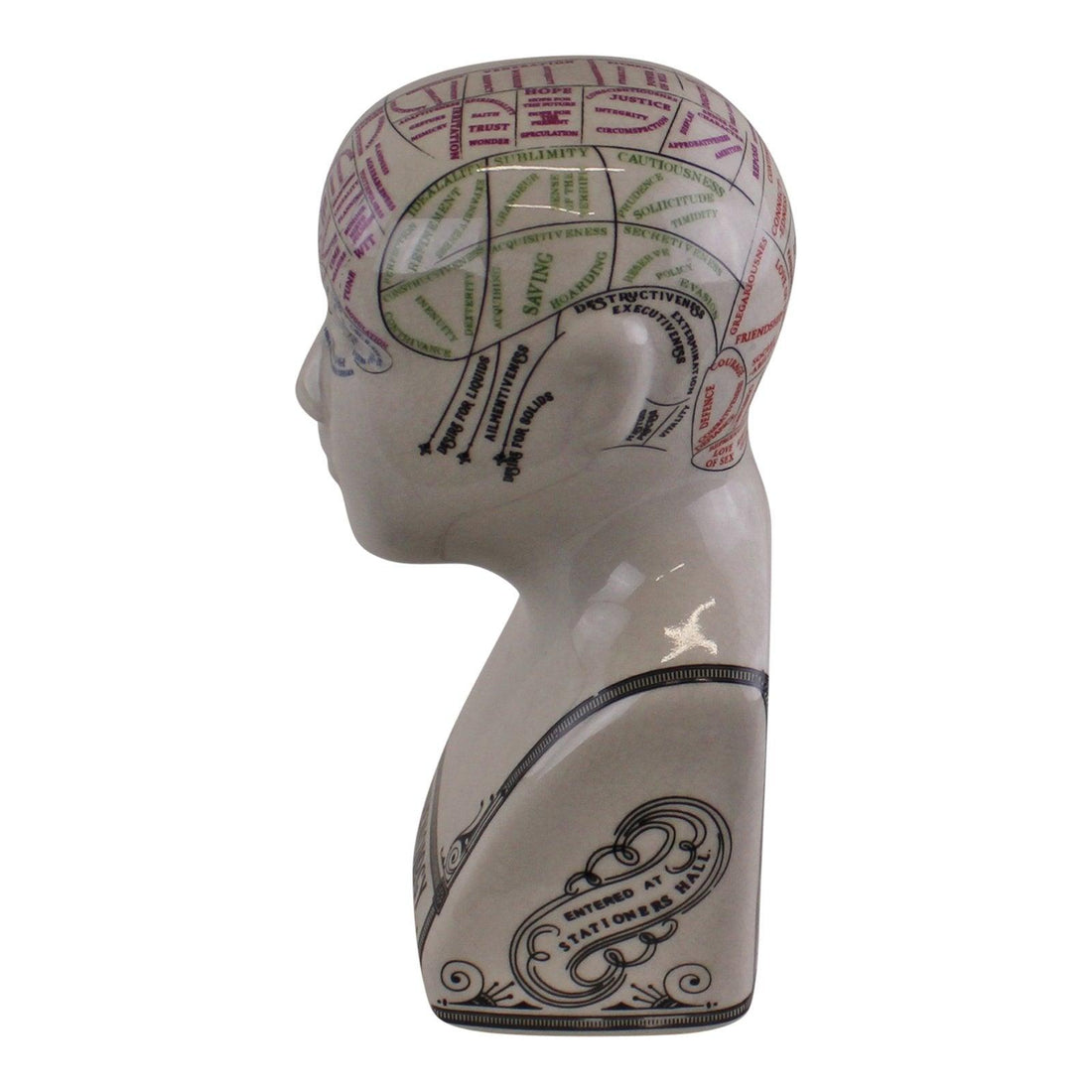 Small Ceramic Crackle Phrenology Head - £20.99 - Phrenology 