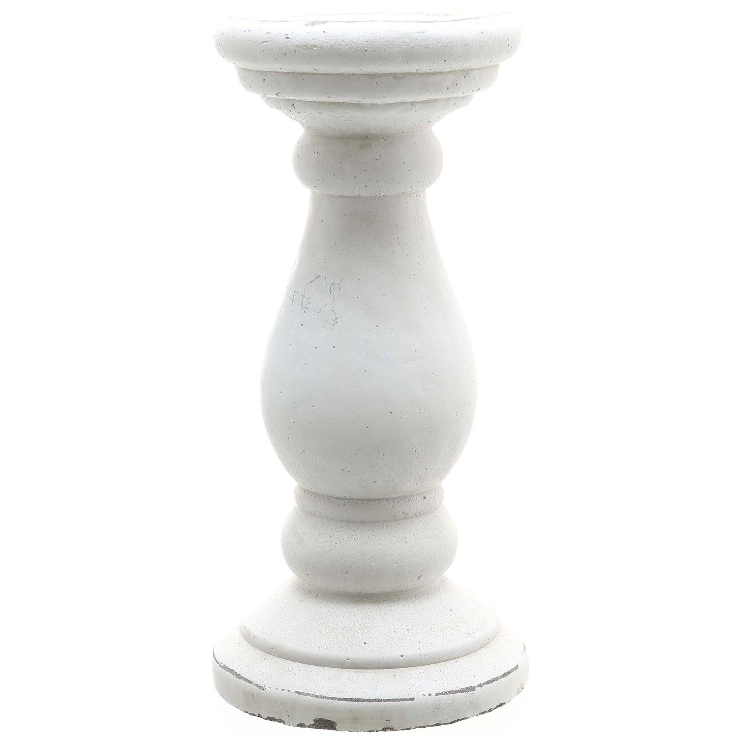 Small Matt White Ceramic Candle Holder - £24.95 - Gifts & Accessories > Candle Holders > Ornaments 