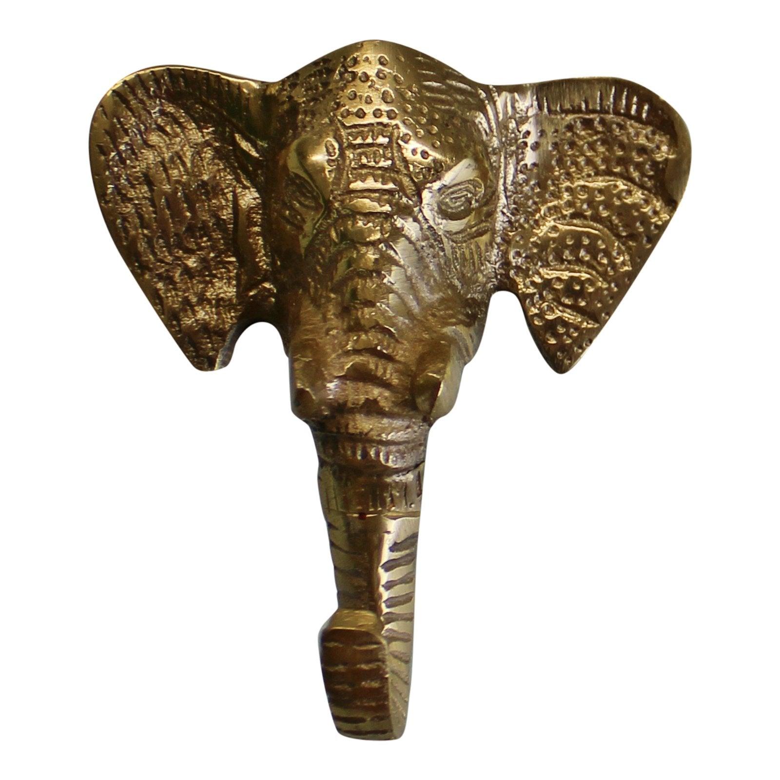 Small Metal Elephant, Single Coat Hook-Coat Hooks