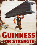 Small Metal Sign 45 x 37.5cm Guinness Beer Advert Girder-