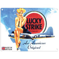Small Metal Sign 45 x 37.5cm Vintage Retro Lucky Strike Cigarettes-