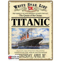 Small Metal Sign 45 x 37.5cm Vintage Retro Titanic-