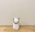 Small Stone Vase with Rope Handle-