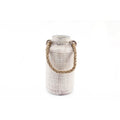 Small Stone Vase with Rope Handle-