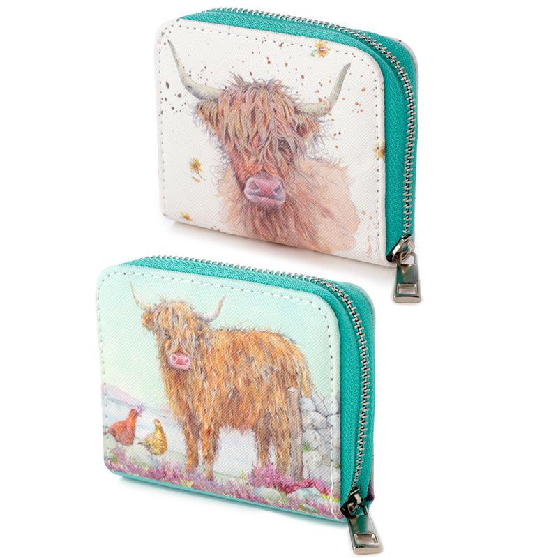 Small Zip Around Wallet - Jan Pashley Highland Coo Cow - £8.99 - 