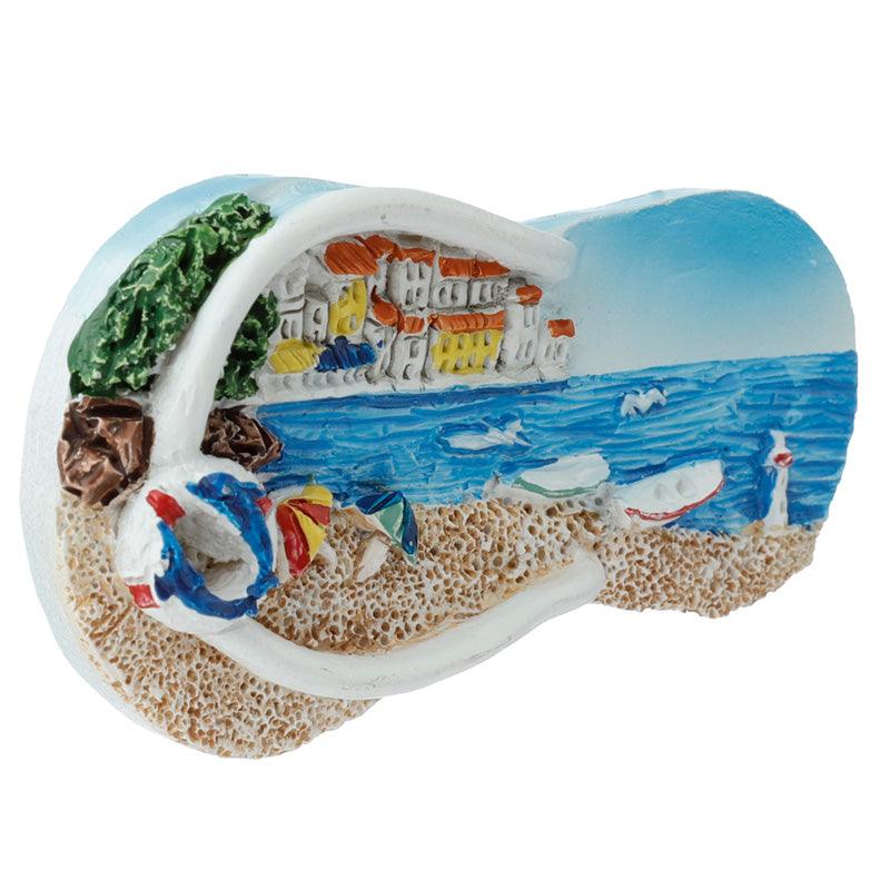 Souvenir Seaside Magnet - Flip Flop Beach Scene - £6.0 - 