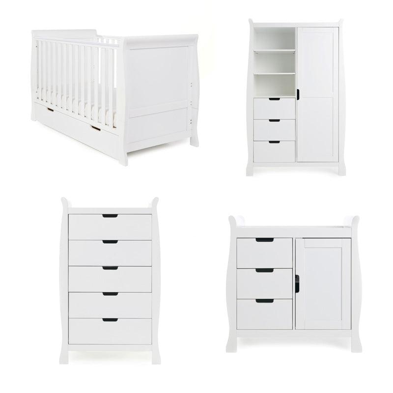 Stamford Classic 4 Piece Baby Room Set White Baby & Toddler Furniture Sets 