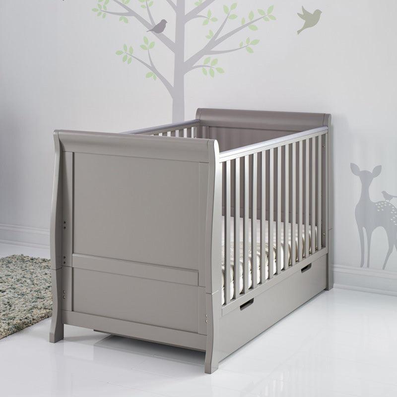 Stamford Classic Sleigh Cot Bed Taupe Grey Cots 