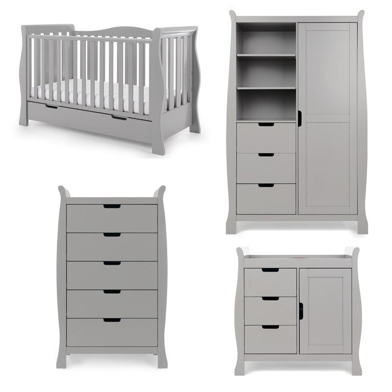 Stamford Luxe 4 Piece Room Set Warm Grey Baby & Toddler Furniture Sets 