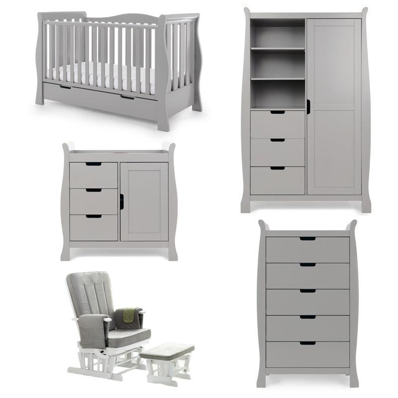 Stamford Luxe 5 Piece Room Set Warm Grey Baby & Toddler Furniture Sets 