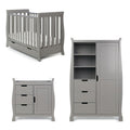 Stamford Mini Sleigh 3 Piece Room Set Taupe Grey Baby & Toddler Furniture Sets 