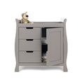 Stamford Sleigh Closed Changing Table Taupe Grey Changing Tables 