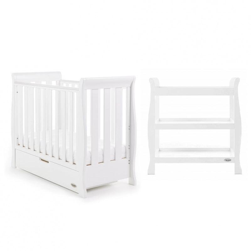Stamford Space Saver Sleigh 2 Piece Room Set White Baby & Toddler Furniture Sets 