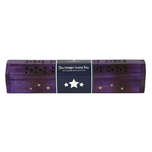 Star Wooden Bergamot Incense Box Set - £12.99 - Incense Sticks, Cones 