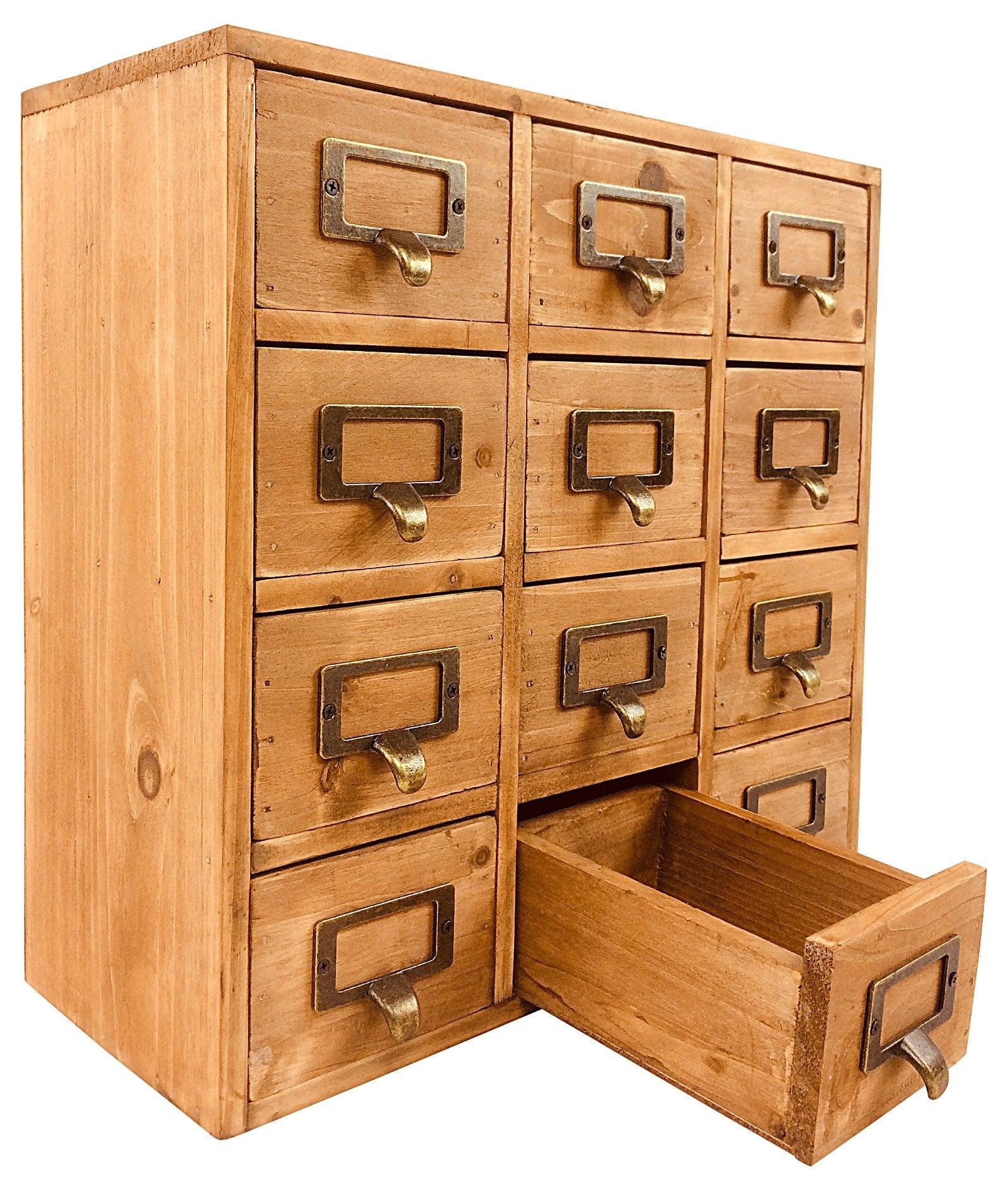Storage Drawers (12 drawers) 35 x 15 x 34cm-Trinket Drawers