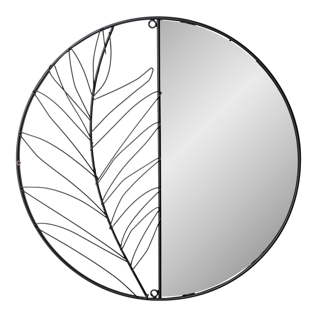 Synergy Metal Wall Leaf Mirror 50cm - £63.99 - Mirrors 