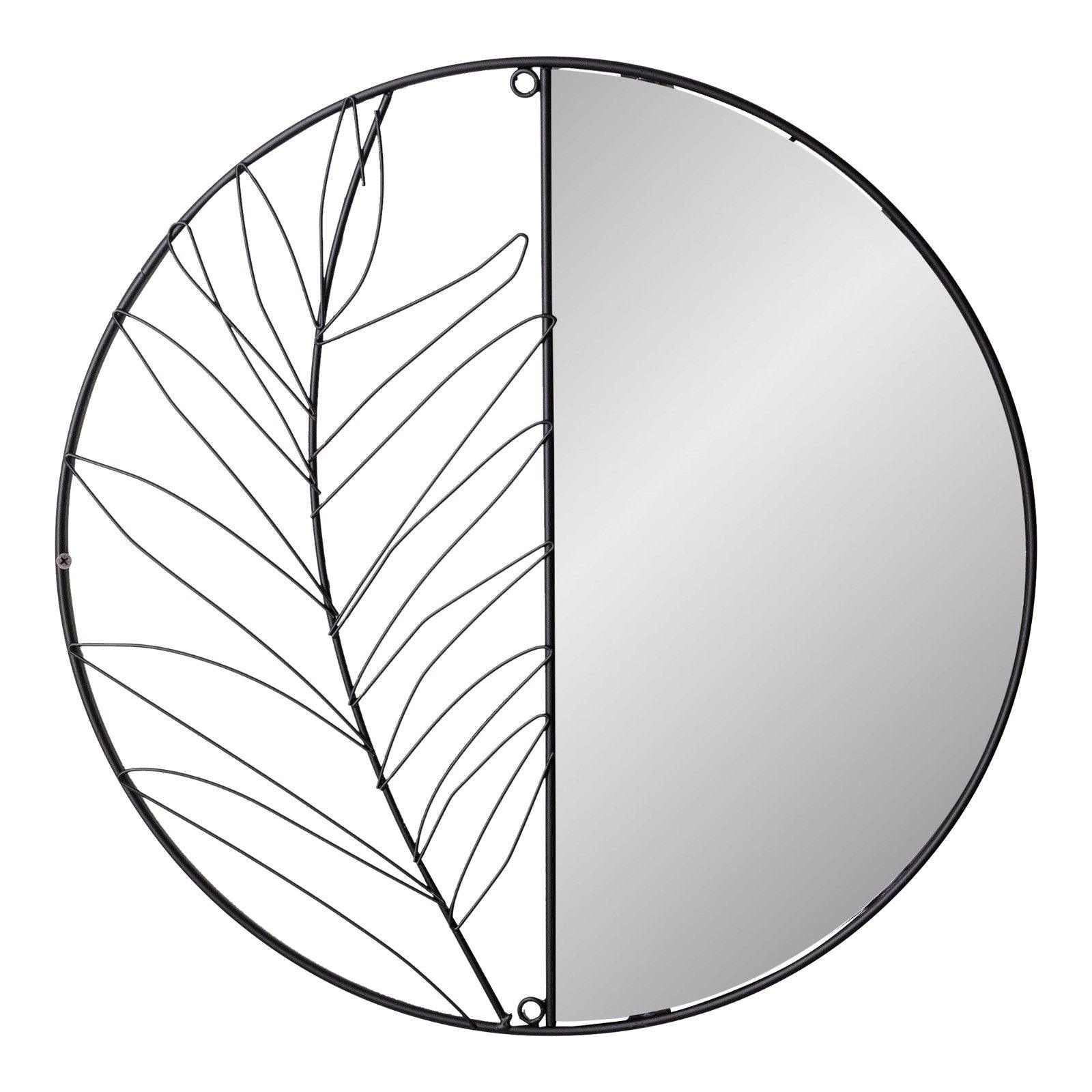 Synergy Metal Wall Leaf Mirror 50cm-Mirrors