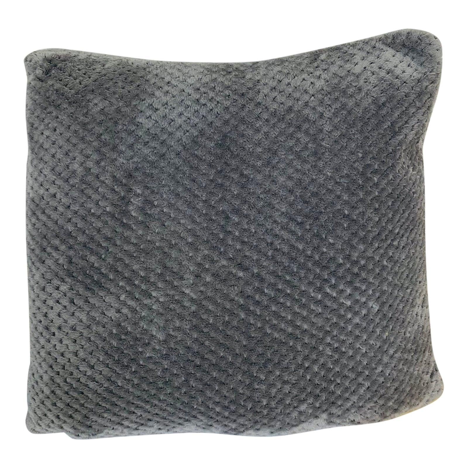 Textured Scatter Cushion Grey 45cm - £26.99 - Throw Pillows 