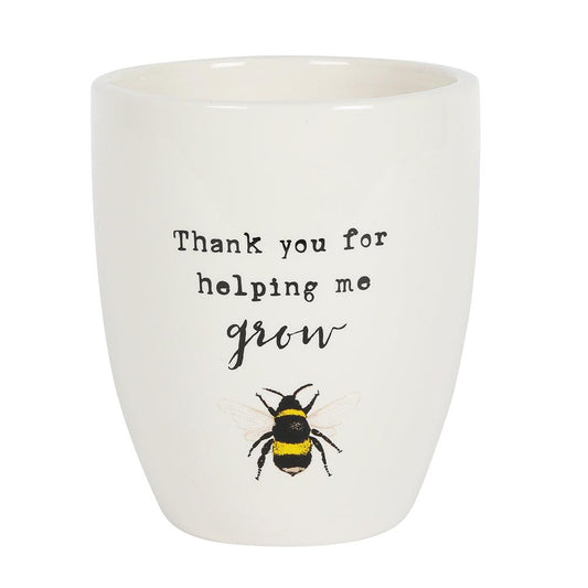 Thank You For Helping Me Grow Ceramic Plant Pot - £12.99 - Plant Pots 