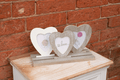 Three Rustic Heart Frames On Tray - £21.99 - Photo Frames 