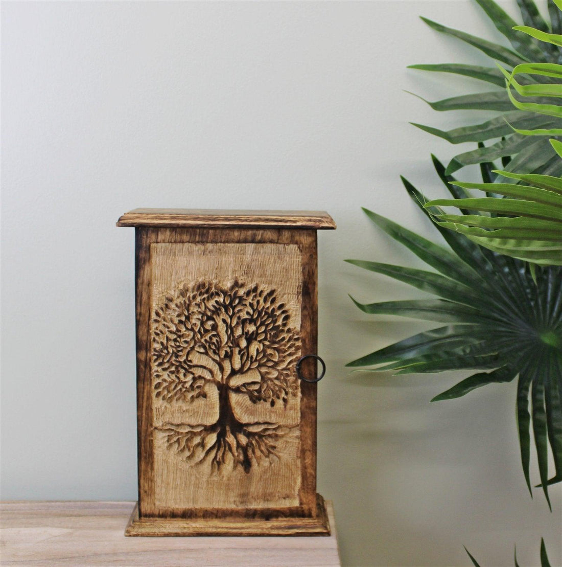 Tree of Life Hand Carved Key Box - £33.99 - Key Hooks & Boxes 