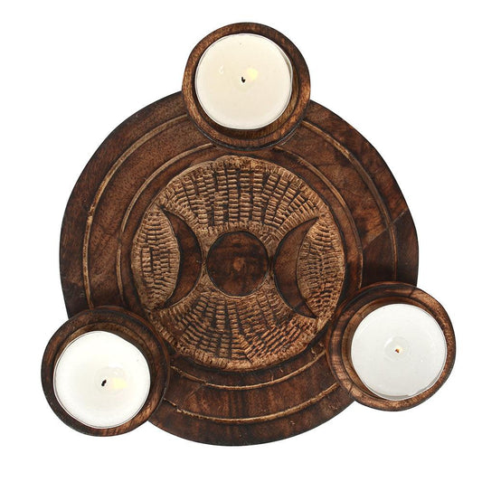 Triple Moon Tealight Candle Holder - £12.99 - Candle Holders 