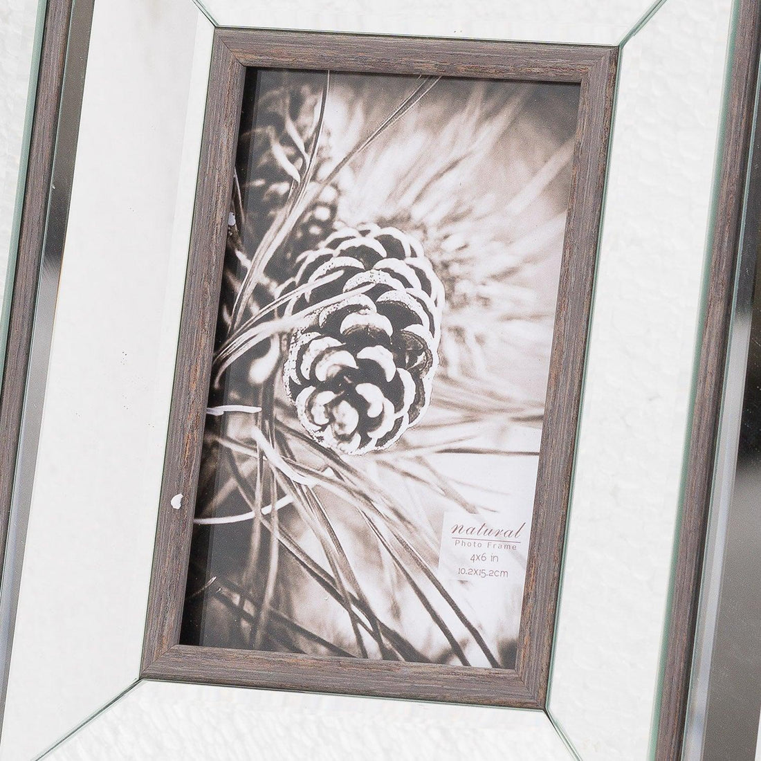 Tristan Mirror And Wood 4X6 Frame - £34.95 - Gifts & Accessories > Photo Frames 